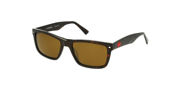 La Martina™ MAS112 COL 16 - Square Shape - Dark Havana Unisex Sunglass