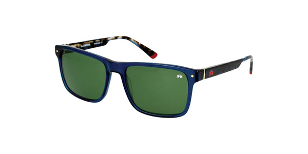 La Martina™ MAS119 COL 02 - Blue Stripped - Square Shape - Unisex Sunglass