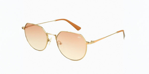 La Martina™ MAS125 COL 12 - Irregular Shape - Gold on Peach - Women Sunglass