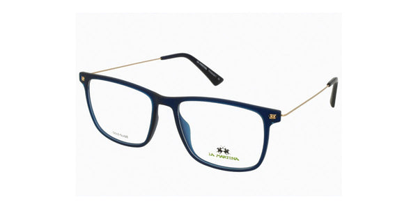 La Martina™ MAV731 COL 02 - Rectangular Shape - Dark Blue Men Eyeglass