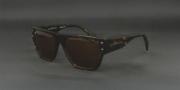 John Richmond™ RIS002 COL 16 - Square Shape - Dark Havana - Women Sunglass