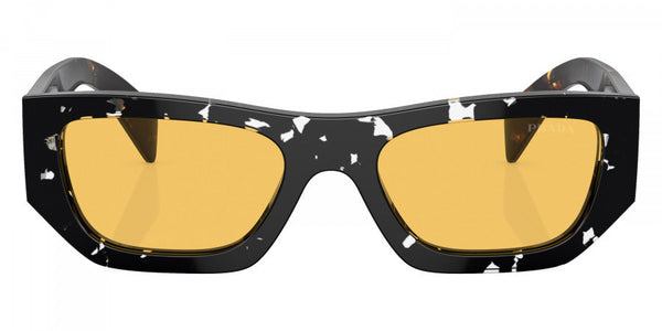 Prada PR A01S 15O10C 53 - Havana Black Transparent/Havana Black/Yellow - Unisex
